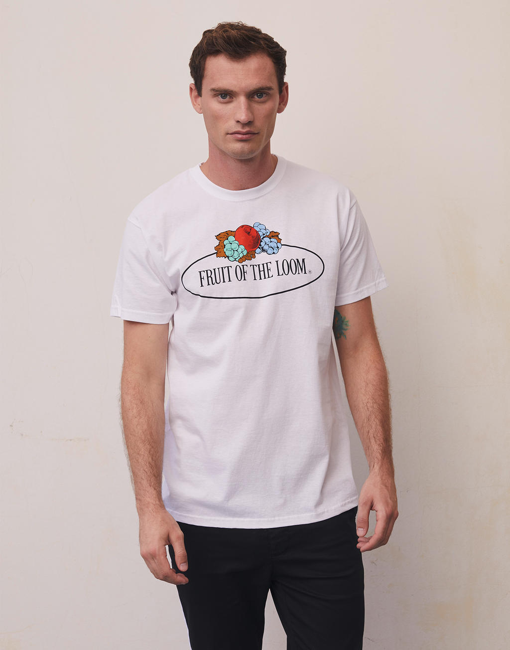 Fruit of the Loom Vintage T-Shirt Large Logo Print günstig kaufen