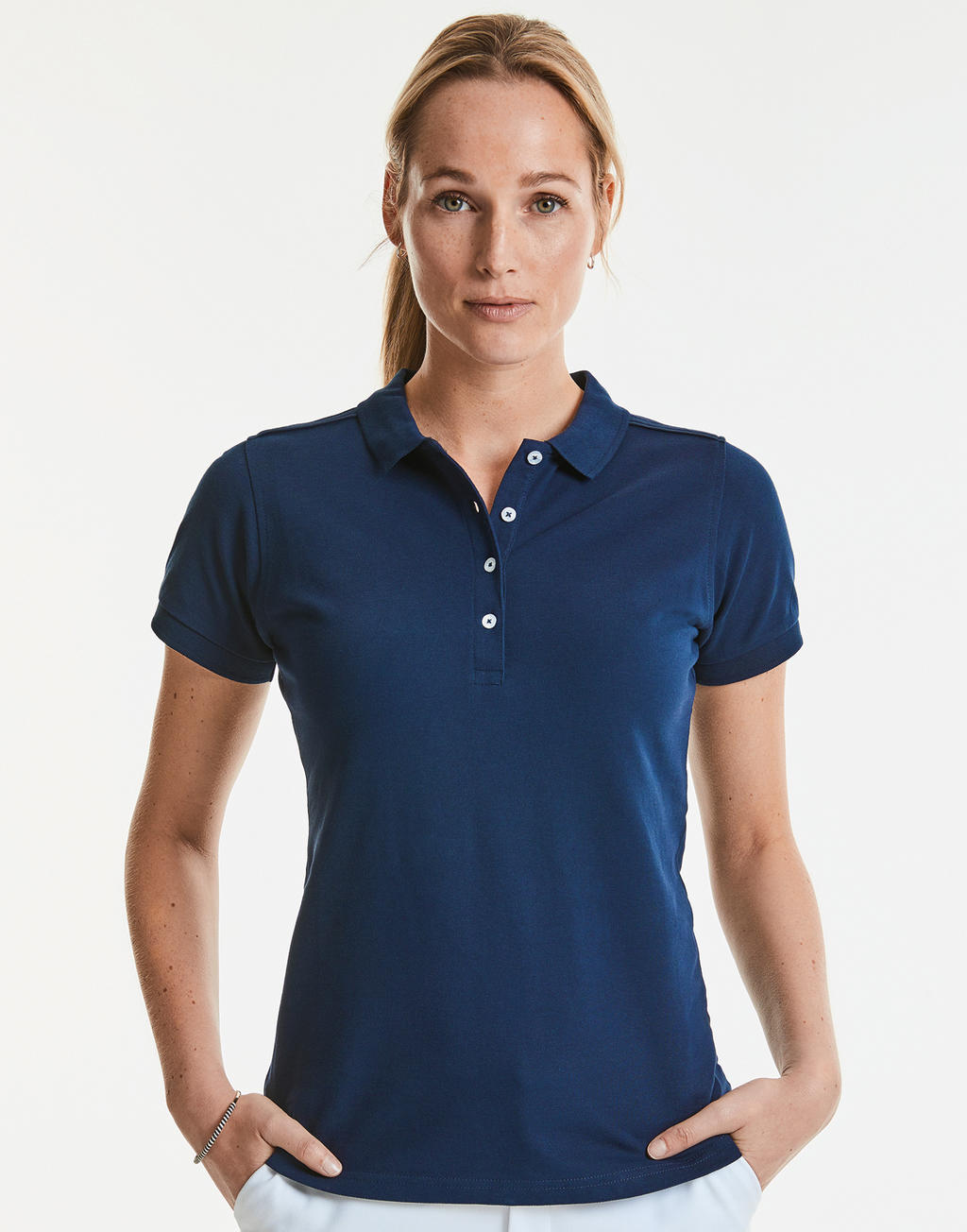 Russell Damen Stretch Polo günstig kaufen | Basic-Shirts